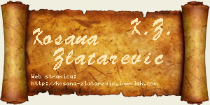 Kosana Zlatarević vizit kartica